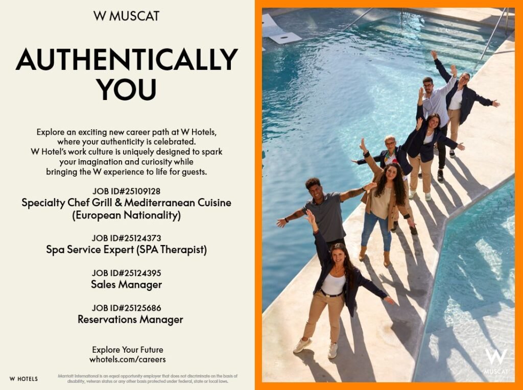 W Muscat is Hiring | Apply for Hotel Jobs in Oman Today