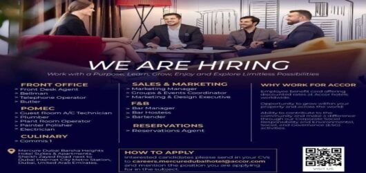 Mercure Hotel Dubai Barsha Heights Jobs Hiring for Multiple Departments in 2026