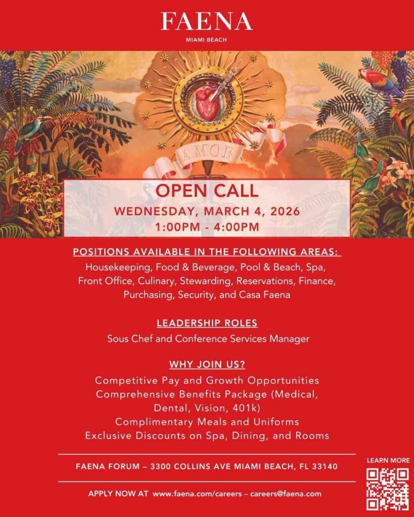 Faena Miami Beach Open Call 2026
