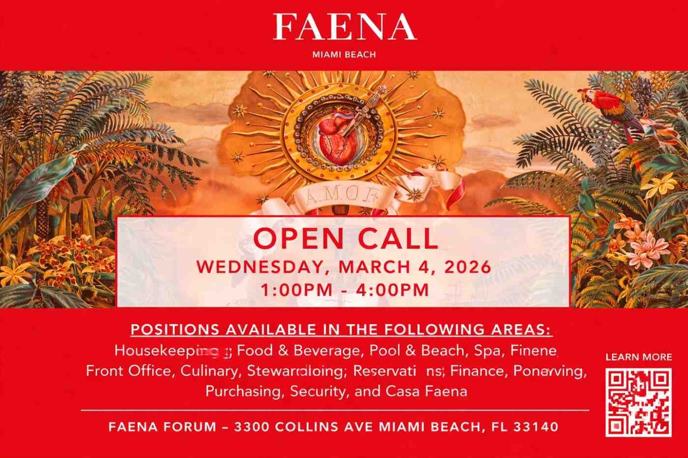 Faena Miami Beach Open Call 2026 – Luxury Hospitality Jobs in Florida